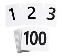Kueohse 100 Números de Mesa del 1 Al 100, Números de Mesa de Plástico, Tarjetas de Números de Mesa de Doble Cara para Mesa de Restaurante de Recepción de Bodas
