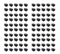 Kueohse 100 Pcs SPST Mini Negro 2 Pin Balancin Interruptor AC 125V 10A 250V 6A