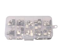 Kueohse 100 Unids/Lote, 10 Modelos de Conectores de Base de Carga USB Tipo C, Mezcla de 6 Pines y 16 Pines para TeléFonos y Kits de ReparacióN de Productos Digitales