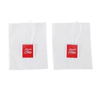 Kueohse 1000 piezas 5.5 x 7 cm pirámide bolsas de té filtro de nylon bolsas de té de una sola cuerda pegatinas transparentes vacías bolsas de té