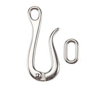 Kueohse 100Mm Gancho y Ojo con Enlace de LiberacióN RáPida Herrajes para Barcos Marinos de Acero Inoxidable 316