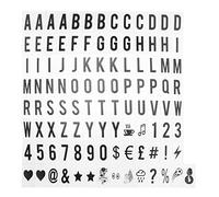 Kueohse 104 cajas de luz de repuesto con letras y matrículas, color negro, 65,4 x 35 mm, para buzón luminoso A4, con logotipo (sin caja de luz LED), color negro