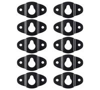 Kueohse 10Pcs Altavoz de Audio Placa de Suspensión de Hierro Montada En La Pared Negro 4.8 Cm de