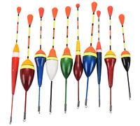 Kueohse 10Pcs Conjunto De Flotadores De Pesca Corcho Fluctuar Color Y Talla De Mezcla Flotante Flotadores De De Luz De Pesca