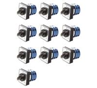 Kueohse 10X 660V 20A 6 Terminales 4 Posiciones Interruptor de Cambio de Leva Giratoria