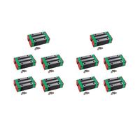 Kueohse 10X Bloque de Guía de Carril Lineal de Acero HGH20CA de 20 mm para Equipos de Fabricación de Piezas de Máquinas CNC