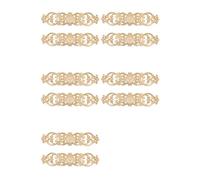 Kueohse 10X Calcomanías Talladas en Madera de 30Cm X 7Cm, de Esquina Tallada, Decoración del Hogar, Armario, Puerta, Cama, Aplique de Madera