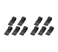 Kueohse 10X Clip para Lápiz de, Portapapeles Ajustable Universal, Soporte para Lápiz, Organizador de Clip para Cuaderno, Negro