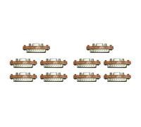 Kueohse 10X Db9 Hembra A Db25 Macho Mini Adaptador de Cable de Puerto Serie Cambiador de Género