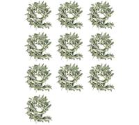 Kueohse 10X Guirnalda de Orejas de Cordero Flocado Artificial - 2 Metros de Vegetación y Hojas de Vid de Imitación Suave para la Decoración de la Repisa de la Casa de Campo
