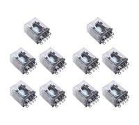 Kueohse 10X JQX-13F LY2 AC 24V Bobina 8 Pines DPDT Rojo LED Rele Electromagnetico