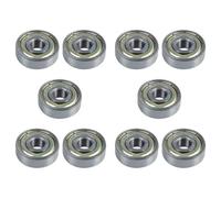 Kueohse 10X Metal Plateado 627Z Rodamiento RíGido de Bolas Rodamiento de Bolas 7 mm X 22 mm X 8 mm