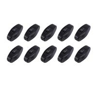 Kueohse 10X Negro Interruptor de Boton de Encendido Apagado 6A / 250VAC 10A / 125VAC para Dormitorio