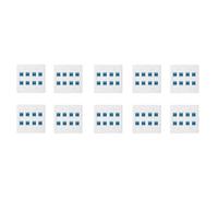 Kueohse 10X Placa de Pared Ethernet 8 Puertos - Doble Banda Cat6 RJ45 Conector Cable de Red Placa Frontal Hembra una Hembra -