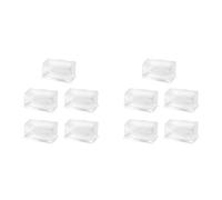 Kueohse 10X Soporte Caja de Escritorio para Tarjeta de Visita, Plastico Acrilico Transparente
