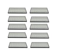Kueohse 10X Soporte para Correa de Reloj de 10 Ranuras, Estuche para Correa de Reloj con Tapa Transparente, Organizador de Correas de Reloj, Bandeja Apilable para Correas de Reloj A