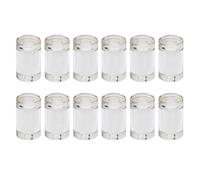 Kueohse 12 Separadores Transparentes, Tornillos Acrílicos de 3/4 X 1 Pulgada, Herrajes para Montaje de Letreros de Pared, Clavos para Publicidad.