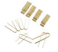 Kueohse 120 paquetes de mini pinzas de bambú, 4 pinzas desechables, mini utensilios de bambú desechables ecológicos