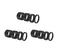 Kueohse 12Pcs 5/10/15/20 mm Auriculares de Aleación de Aluminio Stem Spacer MTB 28.6Mm Tapa de Arandela de Horquilla para Ciclismo de Carretera, Negro