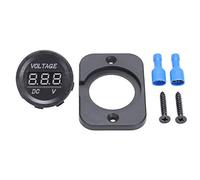 Kueohse 12V-24V Impermeable Coche Moto LED Pantalla Digital VoltíMetro Medidor de Voltaje Negro