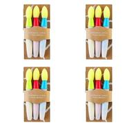 Kueohse 12X Juego de Pinceles Lavables para Pintar Tiza en Aceras, Suaves y con Cabezal de Espuma, Ideal Como Regalo para Niños.