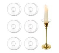 Kueohse 15 Protectores Antigoteo para Velas, 15 Soportes de Cristal para Candelabros, Candelabros Cónicos para Candelabros, Candelabros para Iglesias, Bodas, Fiestas en Casa, Centros de Mesa para Boda