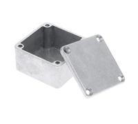 Kueohse 1590LB - Caja de aluminio fundido a presión para pedal de guitarra, 50,5 x 50,5 x 31 mm