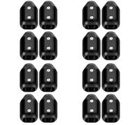 Kueohse 16 Abrazaderas de Cuerda Reutilizables, Conector de Cadena de Plástico de 1/2 Pulgada, Aptas para Cuerdas de Nailon o Trenzadas de 9-10 mm.