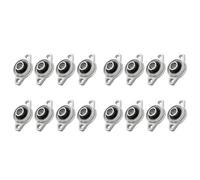 Kueohse 16 Piezas KFL001 12Mm AleacióN de Zinc Autoalineable Bloque de Almohada Rodamiento de RóMbico Caja de Rodamiento