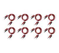 Kueohse 16 Uds. Cables de Prueba MultíMetro Cable Puente LíNea AláMbrica Seguridad 4Mm Conector Tipo Banana Herramienta de Prueba RetráCtil Rojo Negro