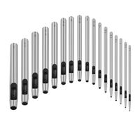 Kueohse 17 Uds. Herramienta Perforadora de Redonda de 0,5-7 Mm, Perforadora de Agujeros Huecos de Metal para Juego de Herramientas de PerforacióN Artesanal de