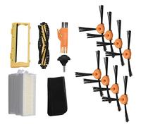 Kueohse 18 Piezas Cepillo Lateral Cepillo Principal Cubierta del Rueda Giratoria Filtro para 600 601 605 710 N79 N79S Aspiradora Repuestos