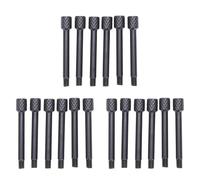 Kueohse 18 Piezas Cerradura Abrazadera de Selleta de Puente de Tremolo de Guitarra Electrica de Laton Tornillo de Cuerda/No Necesita Insertar Bloque Negro