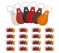 Kueohse 180 Piezas Kit de de de PU Llaveros de en con Remaches y Llaveros de para Grabado de Bricolaje