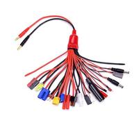 Kueohse 19 En 1 RC Lipo Cargador de BateríA Adaptador de Cable Divisor Conector Banana de 4 mm para JST FUTABA EC3 EC5 McpX