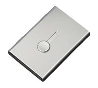 Kueohse 1pc Handschubtyp Visitenkartenkoffer Aluminiummetallkartenhalter tragbare Ultra -Dünnfrost Kartenspeicherbox