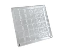 Kueohse 2 36Grids Caja de exhibición de conchas magnéticas de acrílico transparente, caja organizadora de almacenamiento de cuentas de piedras preciosas de diamante