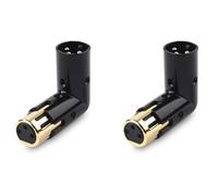 Kueohse 2 Adaptador de Ángulo XLR de 3 Pines Ajustable Macho A Hembra Adaptador XLR de Ángulo Recto Adaptador XLR de 90 Grados