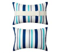 Kueohse 2 Almohadas para la Cabeza con Correa para Tumbona, Impermeables, para Exteriores, con Banda Elástica Ajustable B