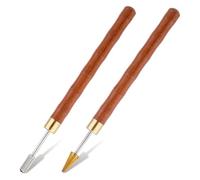 Kueohse 2 Bolígrafos para Teñir Bordes de, Aplicador Bolígrafo con Rodillo para Bordes, Herramientas Impresión Bordes para Trabajos de Bricolaje con de
