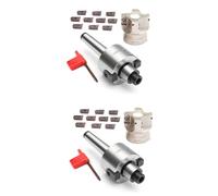 Kueohse 2 Conjunto MT2 M10&50mm Cortador Fresa de Cara + 20 Pzs APMT1604 Llave de Insercion de Carburo CNC
