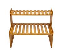 Kueohse 2 de Bambú Estante de Almacenamiento Cocina Tarro Botella Condimento Estante DecoracióN Organizador Estante Estantes de Escritorio para el Hogar