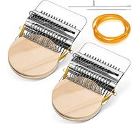 Kueohse 2 Juegos Herramientas de Tejer Tipo Speedweve de Telar PequeñO Herramienta de Zurcir Speedweve de Madera DIY Mini Telar de ReparacióN Divertido (14)