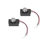 Kueohse 2 Luces de Poste con Cableado Fijo y Sensor de Luz de Fotocélula, 100-277 V, Encendido y Apagado Automático para Apliques de Pared.
