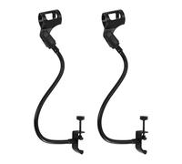 Kueohse 2 micrófonos ajustables, soporte de mesa de cuello de cisne flexible, abrazadera de escritorio, dispositivo de grabación para conferencias de reunión