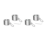 Kueohse 2 Par Anillos Mástil Bandera Aleación Aluminio, Anillos Montaje Bandera Giratorios 1 Pulgada y 360 Grados para Mástil Bandera 0,75 A 1,02 Pulgadas Diámetro
