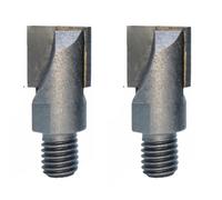 Kueohse 2 Pieza Fresa de VáStago de 10MM, Fresa de Limpieza para Tallado de Madera, Broca de Fresadora Inferior, Cuchillo Inferior en Espiral Roscado (16Mm)