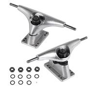 Kueohse 2 Piezas 6,25 Pulgadas Plata MonopatíN de Surf Camiones Surf Skate MonopatíN CamióN Tablero de Pescado Soporte de DireccióN de Tablero