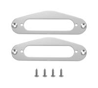 Kueohse 2 Piezas Anillo De Montaje Del Bastidor De Recogida De Guitarra Bobina Simple Anillo De Recogida De Metal Humbucker Para Tl Estilo Guitarras Eléctricas (Plateado)