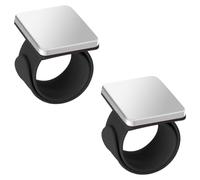 Kueohse 2 Piezas de Alfiletero Magnético para Muñeca, Alfiletero de Costura Magnético, Pulsera con Soporte Magnético para Alfileres para Coser, Negro